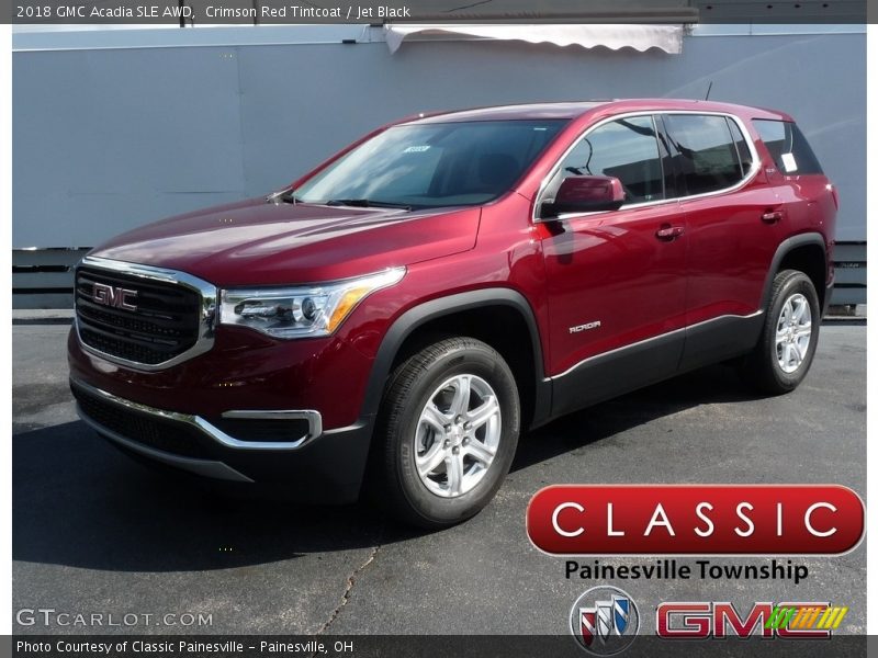 Crimson Red Tintcoat / Jet Black 2018 GMC Acadia SLE AWD