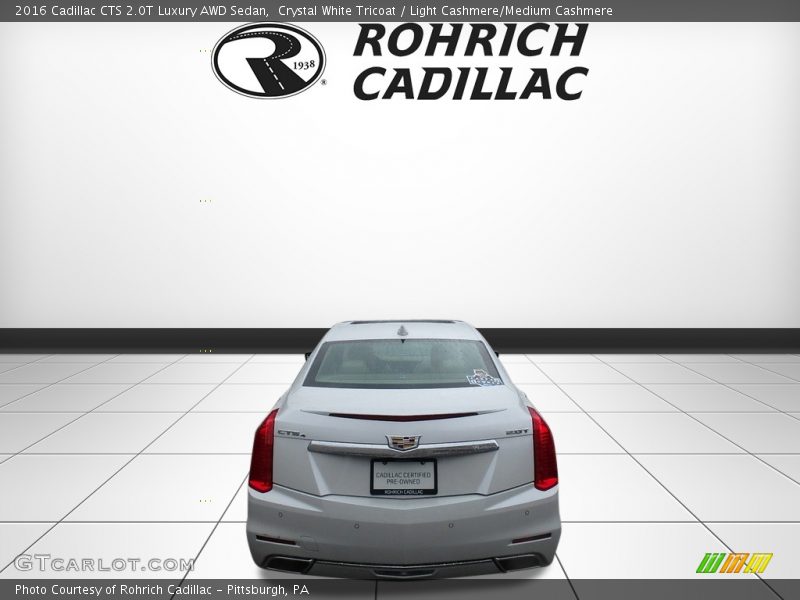 Crystal White Tricoat / Light Cashmere/Medium Cashmere 2016 Cadillac CTS 2.0T Luxury AWD Sedan