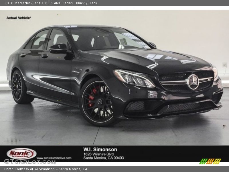 Black / Black 2018 Mercedes-Benz C 63 S AMG Sedan