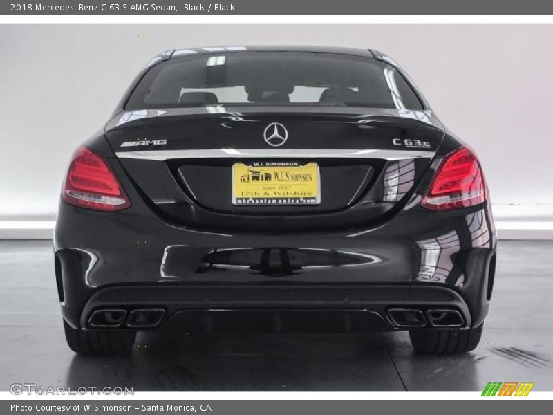Black / Black 2018 Mercedes-Benz C 63 S AMG Sedan
