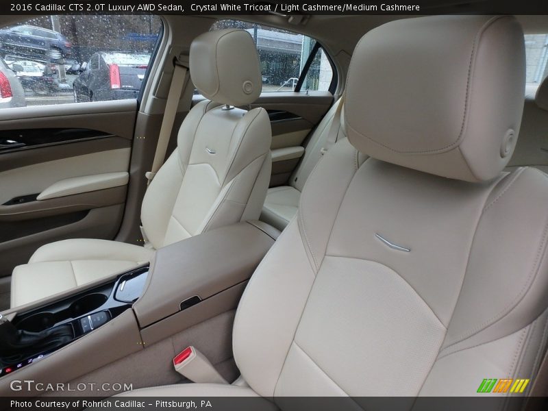 Crystal White Tricoat / Light Cashmere/Medium Cashmere 2016 Cadillac CTS 2.0T Luxury AWD Sedan