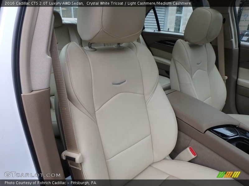 Crystal White Tricoat / Light Cashmere/Medium Cashmere 2016 Cadillac CTS 2.0T Luxury AWD Sedan