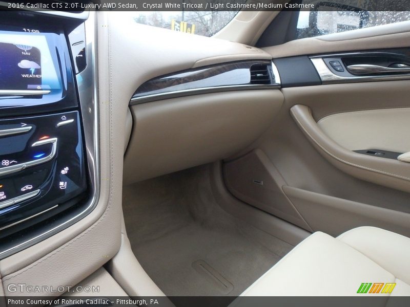 Crystal White Tricoat / Light Cashmere/Medium Cashmere 2016 Cadillac CTS 2.0T Luxury AWD Sedan