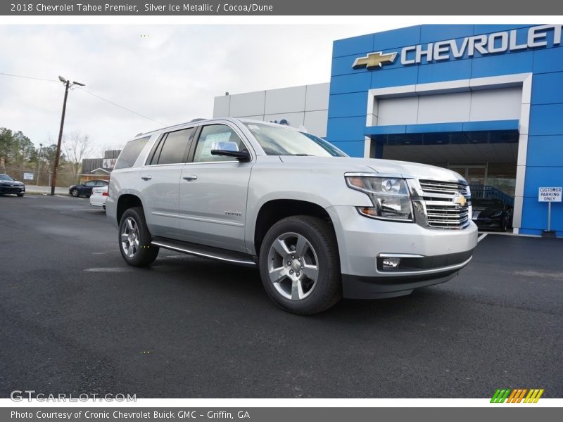 Silver Ice Metallic / Cocoa/Dune 2018 Chevrolet Tahoe Premier