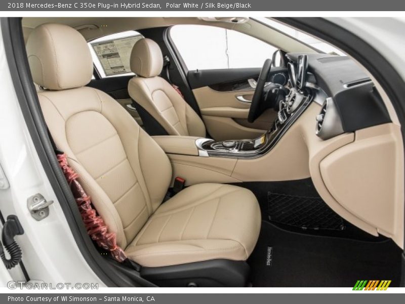 Polar White / Silk Beige/Black 2018 Mercedes-Benz C 350e Plug-in Hybrid Sedan