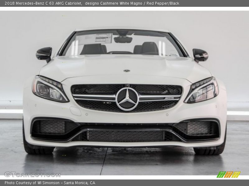designo Cashmere White Magno / Red Pepper/Black 2018 Mercedes-Benz C 63 AMG Cabriolet