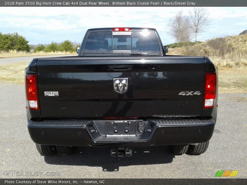 Brilliant Black Crystal Pearl / Black/Diesel Gray 2018 Ram 3500 Big Horn Crew Cab 4x4 Dual Rear Wheel