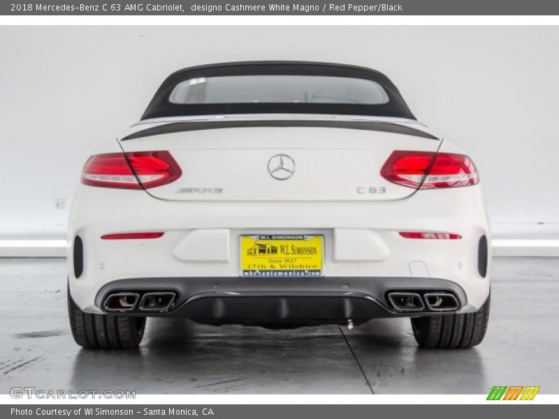 designo Cashmere White Magno / Red Pepper/Black 2018 Mercedes-Benz C 63 AMG Cabriolet