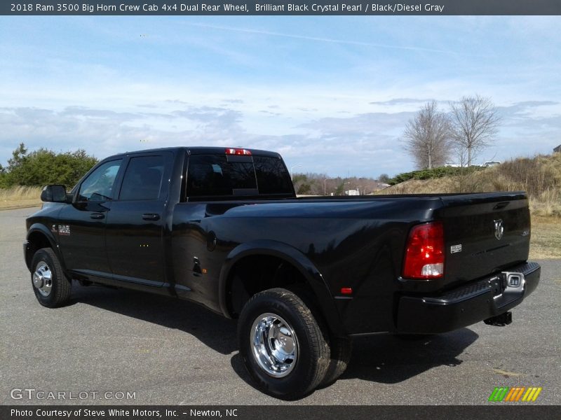 Brilliant Black Crystal Pearl / Black/Diesel Gray 2018 Ram 3500 Big Horn Crew Cab 4x4 Dual Rear Wheel