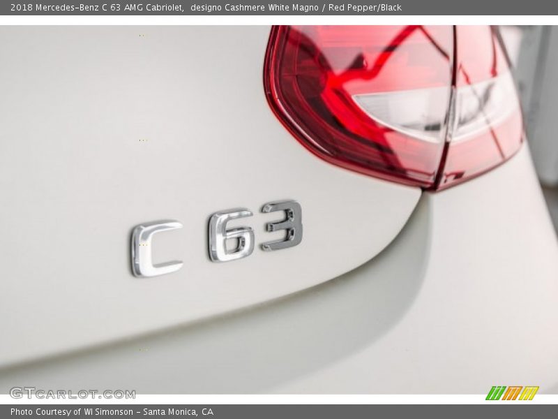 designo Cashmere White Magno / Red Pepper/Black 2018 Mercedes-Benz C 63 AMG Cabriolet