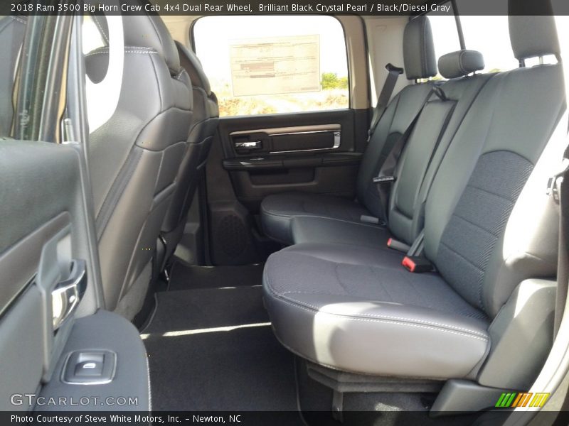 Brilliant Black Crystal Pearl / Black/Diesel Gray 2018 Ram 3500 Big Horn Crew Cab 4x4 Dual Rear Wheel