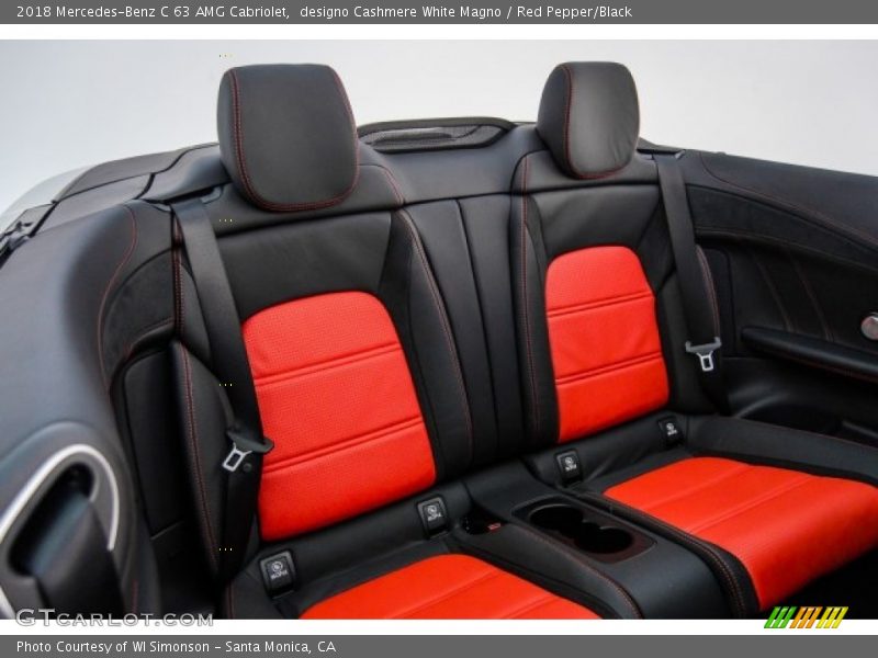 designo Cashmere White Magno / Red Pepper/Black 2018 Mercedes-Benz C 63 AMG Cabriolet