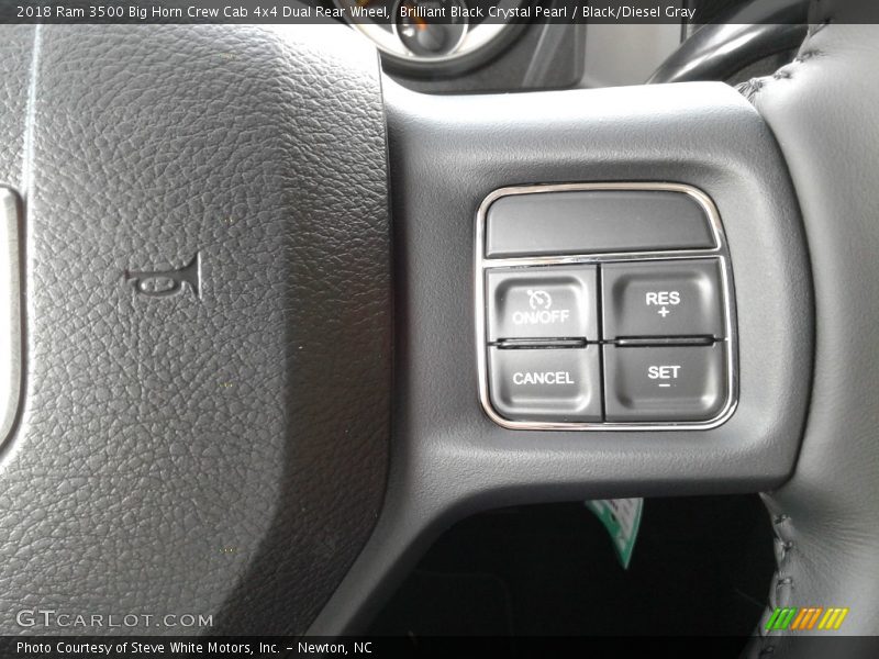 Brilliant Black Crystal Pearl / Black/Diesel Gray 2018 Ram 3500 Big Horn Crew Cab 4x4 Dual Rear Wheel