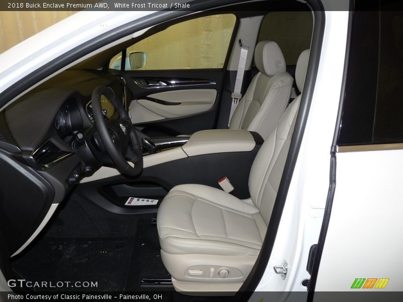 White Frost Tricoat / Shale 2018 Buick Enclave Premium AWD