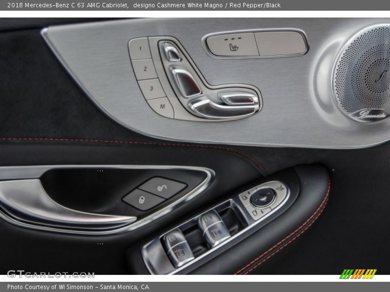 designo Cashmere White Magno / Red Pepper/Black 2018 Mercedes-Benz C 63 AMG Cabriolet