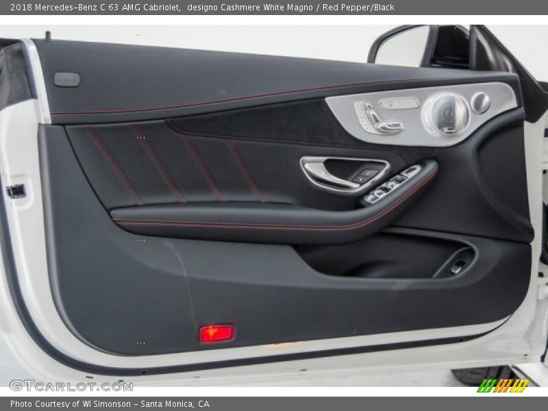 designo Cashmere White Magno / Red Pepper/Black 2018 Mercedes-Benz C 63 AMG Cabriolet