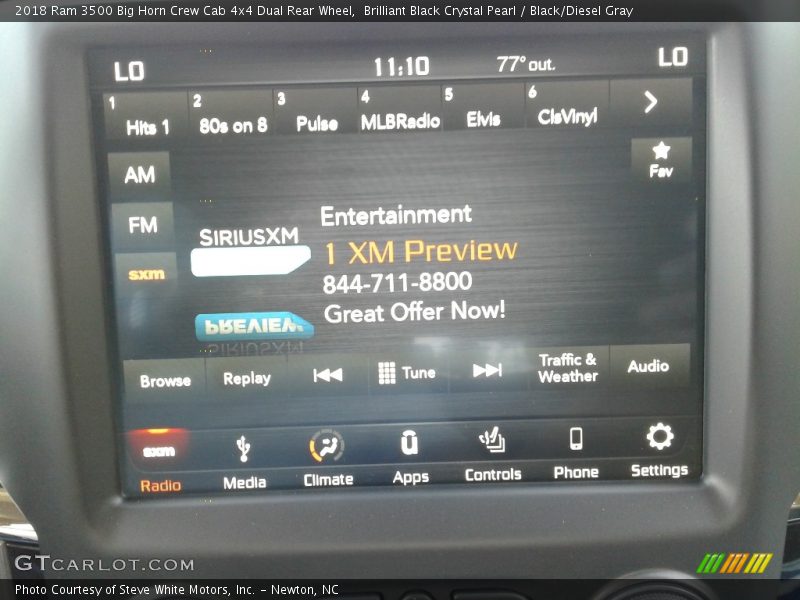 Brilliant Black Crystal Pearl / Black/Diesel Gray 2018 Ram 3500 Big Horn Crew Cab 4x4 Dual Rear Wheel
