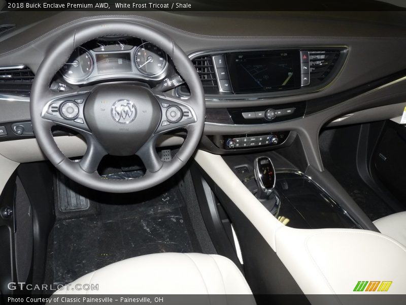 White Frost Tricoat / Shale 2018 Buick Enclave Premium AWD