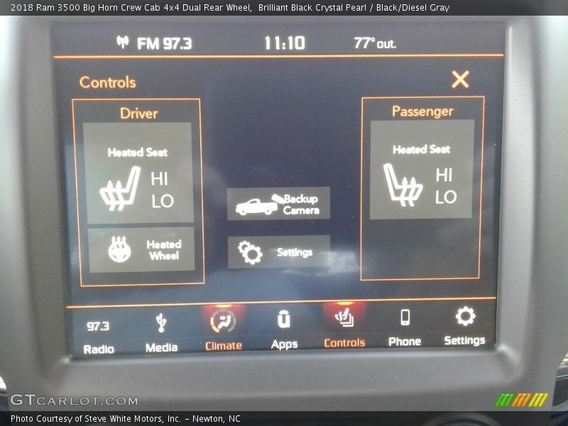 Brilliant Black Crystal Pearl / Black/Diesel Gray 2018 Ram 3500 Big Horn Crew Cab 4x4 Dual Rear Wheel