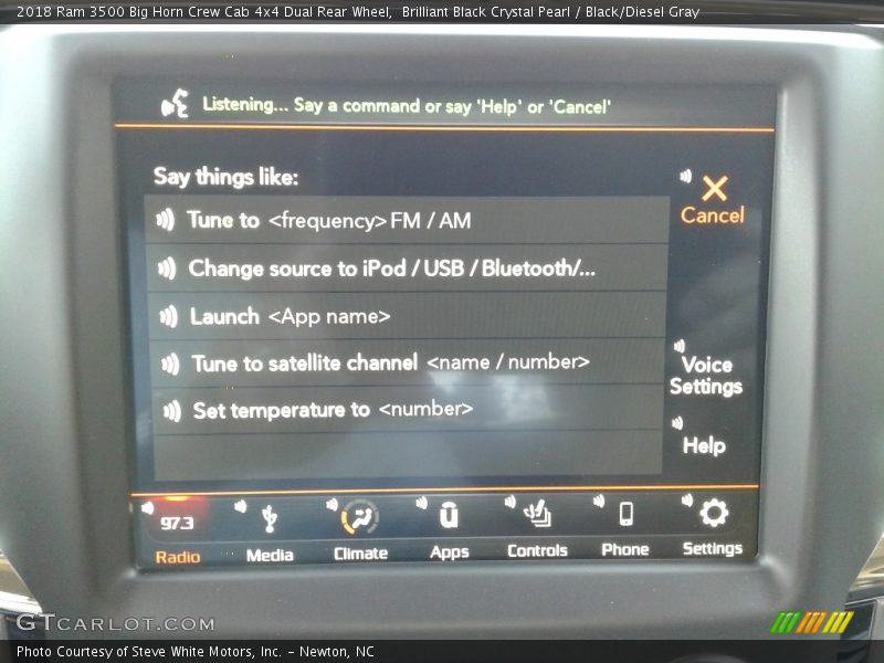 Brilliant Black Crystal Pearl / Black/Diesel Gray 2018 Ram 3500 Big Horn Crew Cab 4x4 Dual Rear Wheel