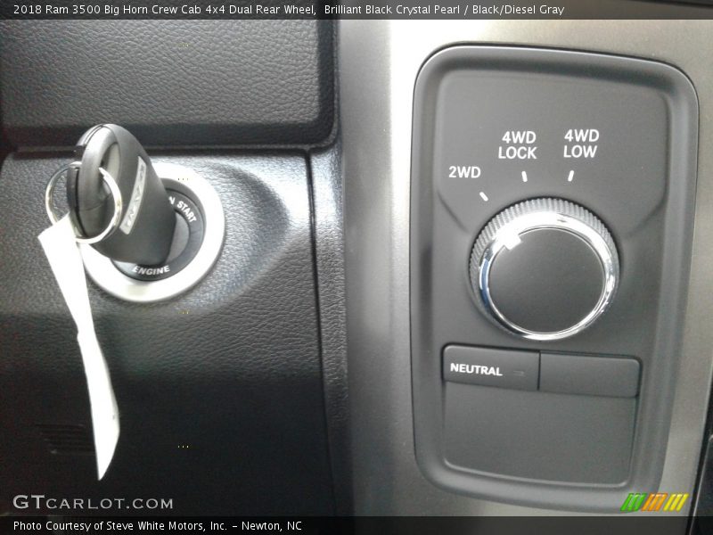 Brilliant Black Crystal Pearl / Black/Diesel Gray 2018 Ram 3500 Big Horn Crew Cab 4x4 Dual Rear Wheel