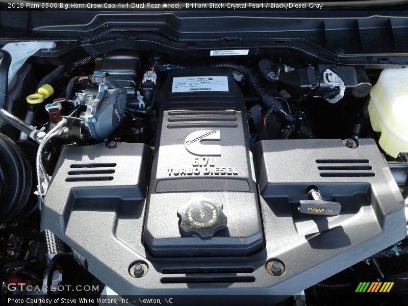 Brilliant Black Crystal Pearl / Black/Diesel Gray 2018 Ram 3500 Big Horn Crew Cab 4x4 Dual Rear Wheel