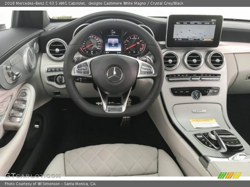 designo Cashmere White Magno / Crystal Grey/Black 2018 Mercedes-Benz C 63 S AMG Cabriolet
