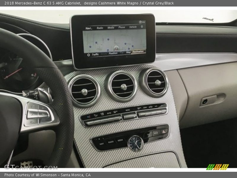designo Cashmere White Magno / Crystal Grey/Black 2018 Mercedes-Benz C 63 S AMG Cabriolet