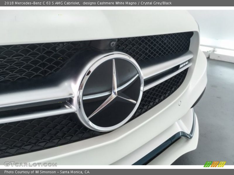 designo Cashmere White Magno / Crystal Grey/Black 2018 Mercedes-Benz C 63 S AMG Cabriolet
