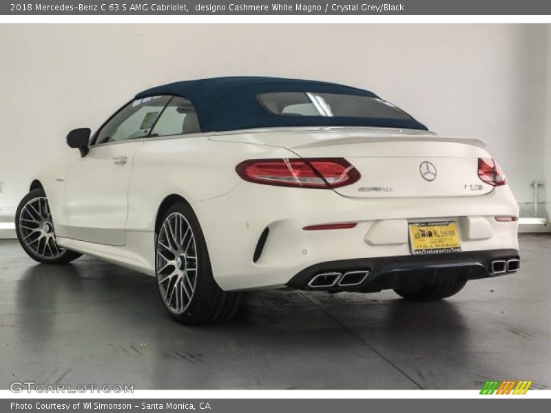 designo Cashmere White Magno / Crystal Grey/Black 2018 Mercedes-Benz C 63 S AMG Cabriolet