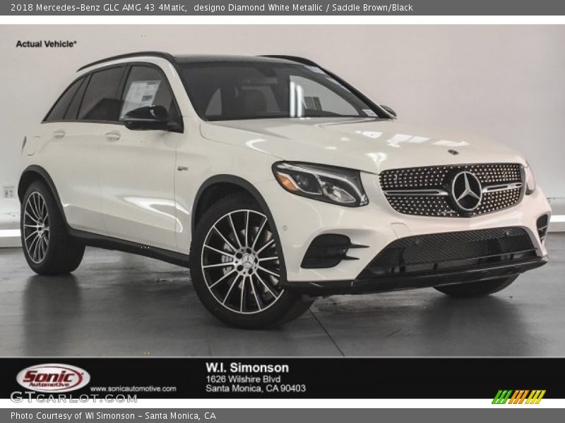 designo Diamond White Metallic / Saddle Brown/Black 2018 Mercedes-Benz GLC AMG 43 4Matic
