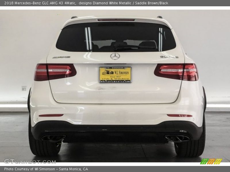 designo Diamond White Metallic / Saddle Brown/Black 2018 Mercedes-Benz GLC AMG 43 4Matic