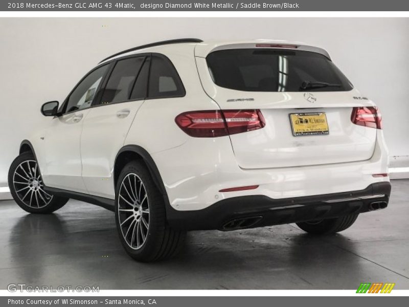 designo Diamond White Metallic / Saddle Brown/Black 2018 Mercedes-Benz GLC AMG 43 4Matic