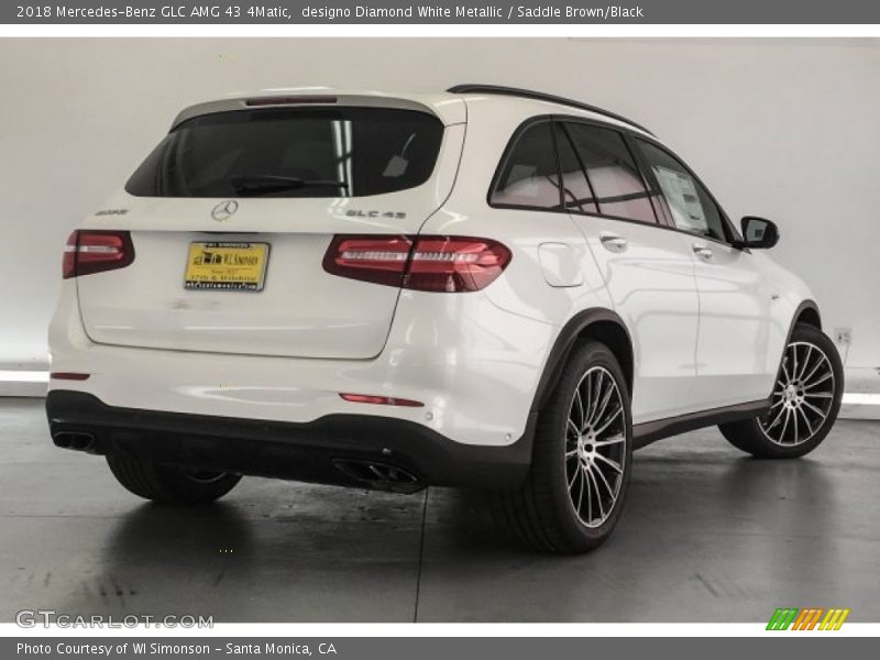 designo Diamond White Metallic / Saddle Brown/Black 2018 Mercedes-Benz GLC AMG 43 4Matic
