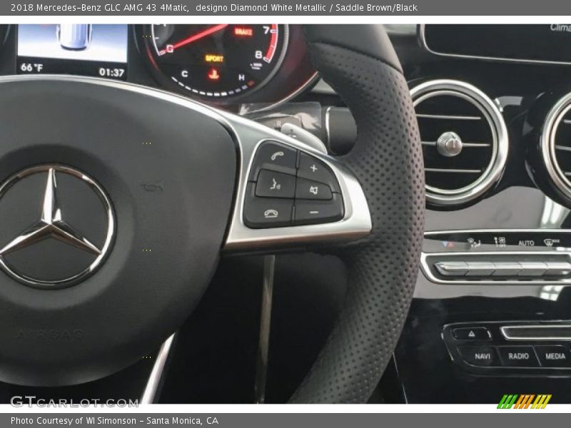 designo Diamond White Metallic / Saddle Brown/Black 2018 Mercedes-Benz GLC AMG 43 4Matic