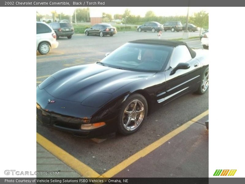 Black / Torch Red 2002 Chevrolet Corvette Convertible