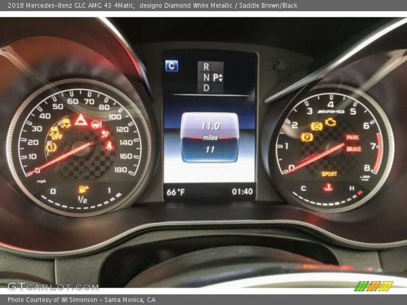 designo Diamond White Metallic / Saddle Brown/Black 2018 Mercedes-Benz GLC AMG 43 4Matic
