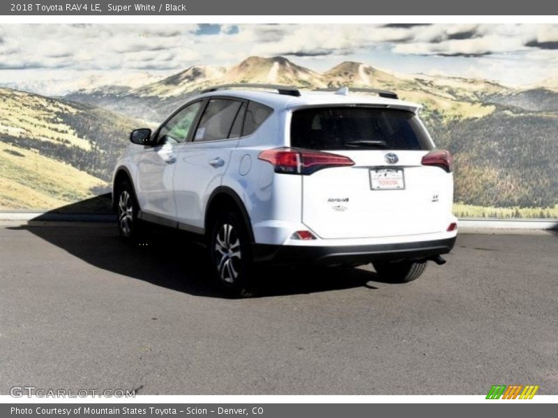 Super White / Black 2018 Toyota RAV4 LE