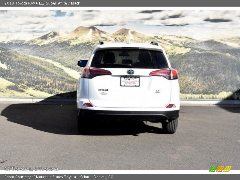 Super White / Black 2018 Toyota RAV4 LE