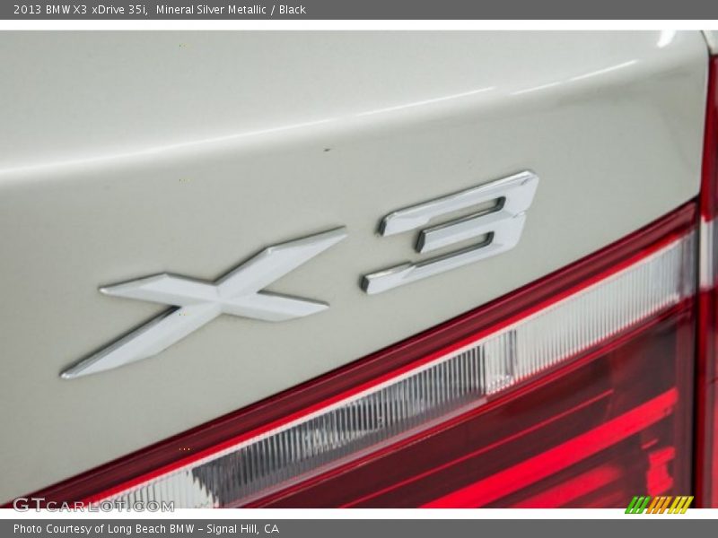 Mineral Silver Metallic / Black 2013 BMW X3 xDrive 35i