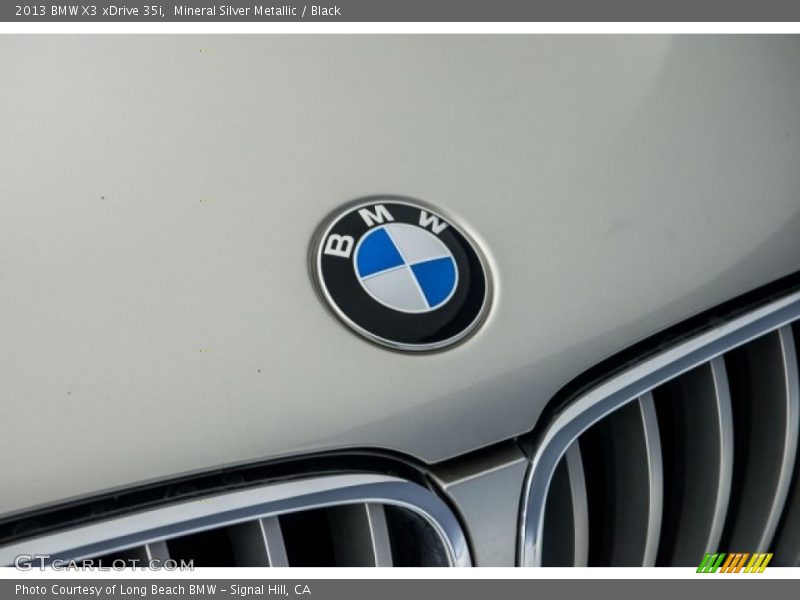 Mineral Silver Metallic / Black 2013 BMW X3 xDrive 35i