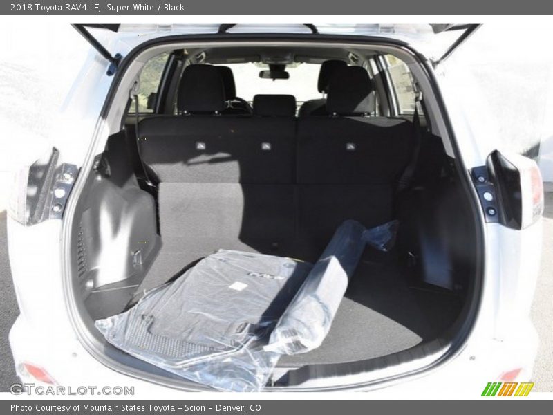 Super White / Black 2018 Toyota RAV4 LE