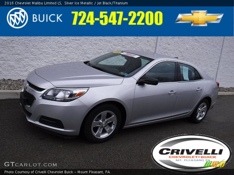 Silver Ice Metallic / Jet Black/Titanium 2016 Chevrolet Malibu Limited LS