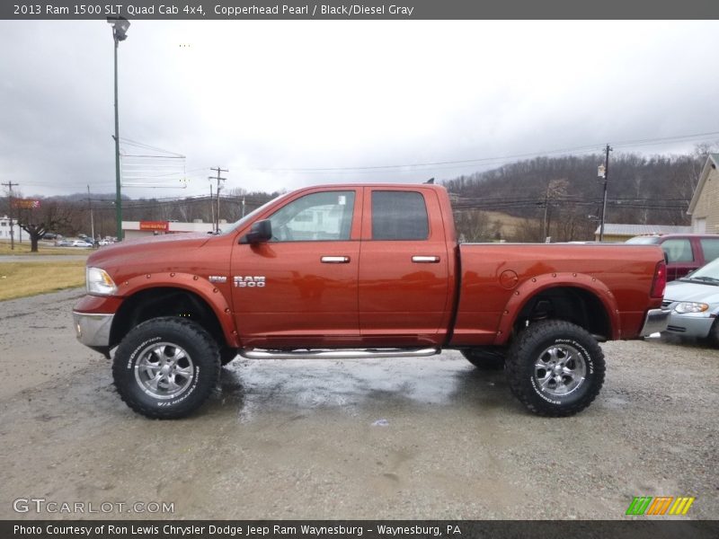 Copperhead Pearl / Black/Diesel Gray 2013 Ram 1500 SLT Quad Cab 4x4