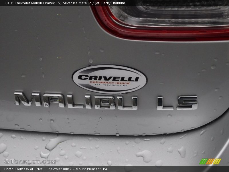 Silver Ice Metallic / Jet Black/Titanium 2016 Chevrolet Malibu Limited LS