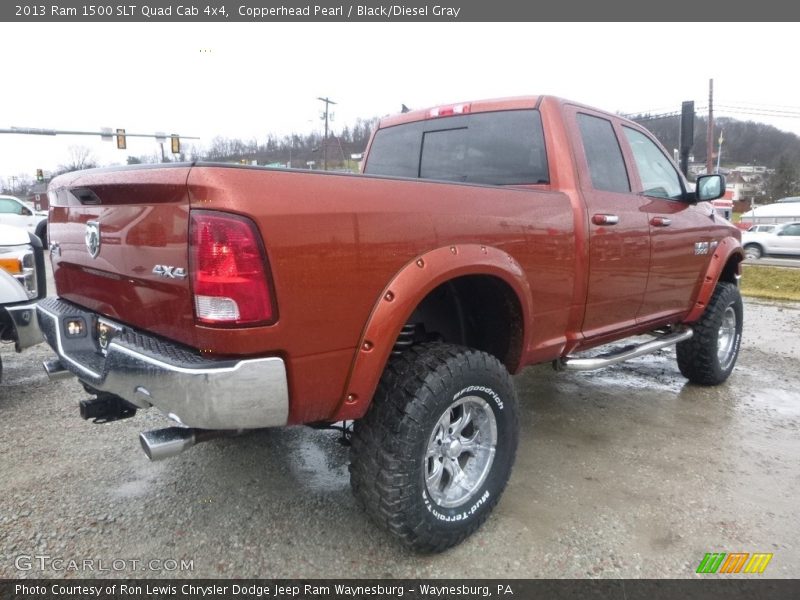 Copperhead Pearl / Black/Diesel Gray 2013 Ram 1500 SLT Quad Cab 4x4