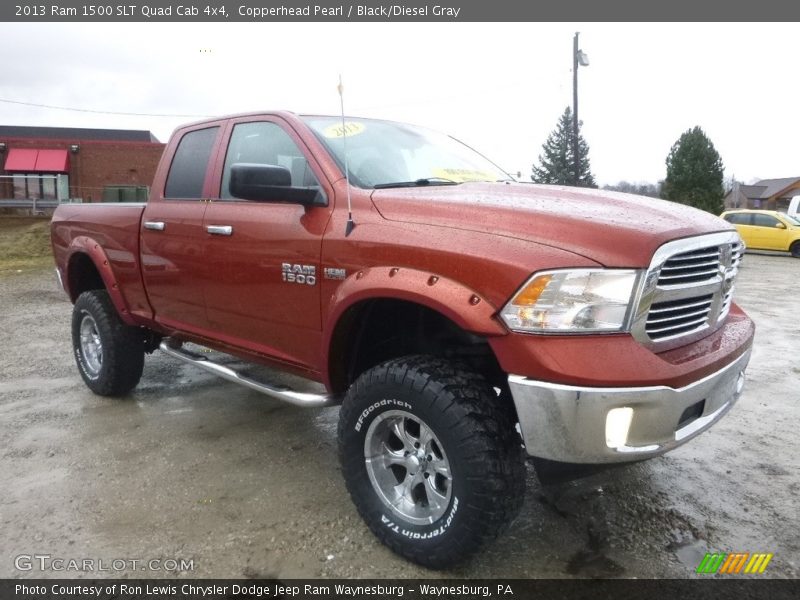 Copperhead Pearl / Black/Diesel Gray 2013 Ram 1500 SLT Quad Cab 4x4