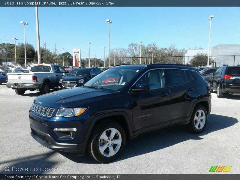 Jazz Blue Pearl / Black/Ski Gray 2018 Jeep Compass Latitude