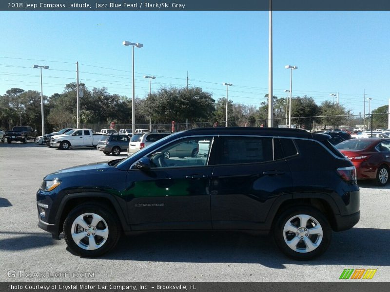 Jazz Blue Pearl / Black/Ski Gray 2018 Jeep Compass Latitude