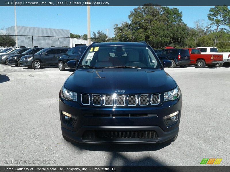 Jazz Blue Pearl / Black/Ski Gray 2018 Jeep Compass Latitude